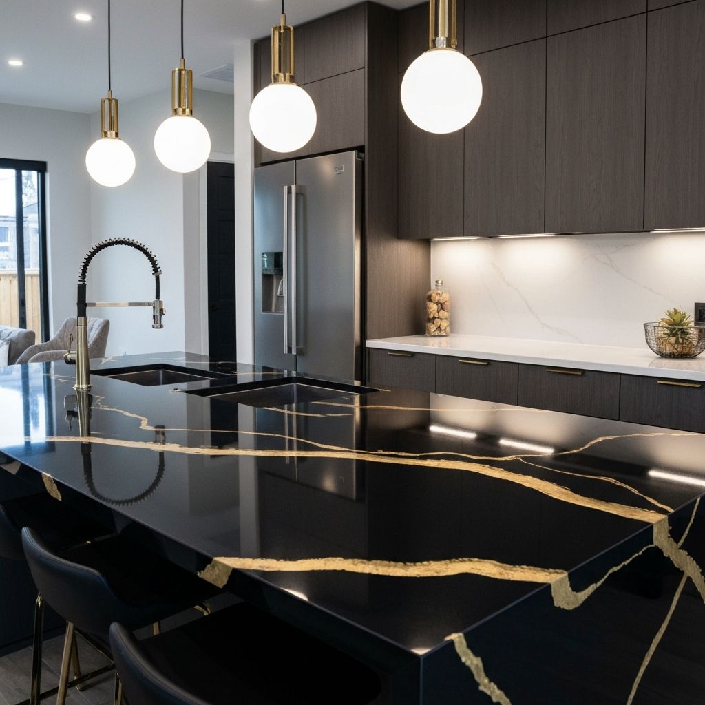 Black & Gold Countertop